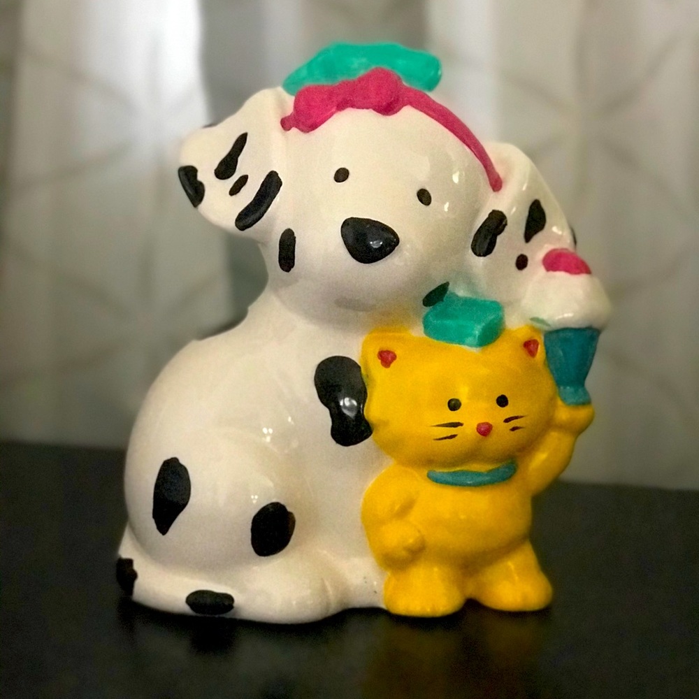 Vintage Sanrio Spottie Dottie Ceramic Coin Bank